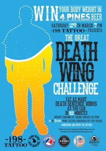 Yardbird Ale House Death Sentence Wing Challenge 2014